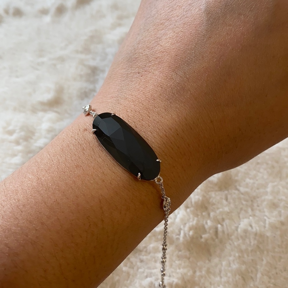 Henri Bendel Silver (Black Gem) Bracelet